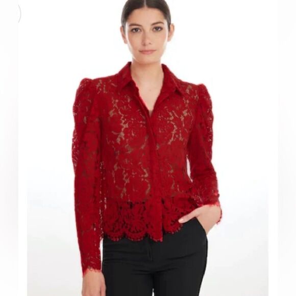L'Agence
Jenica Lace Long-Puffed Sleeve Blouse size XS/T - Picture 1 of 9